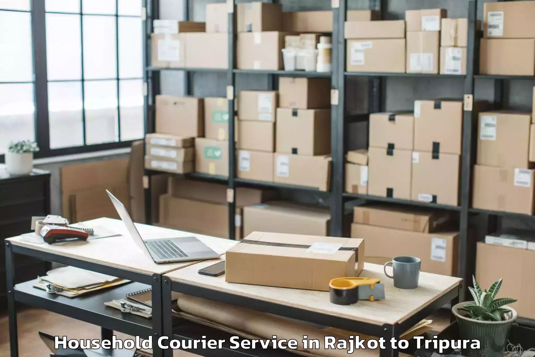 Reliable Rajkot to Gournagar Household Courier